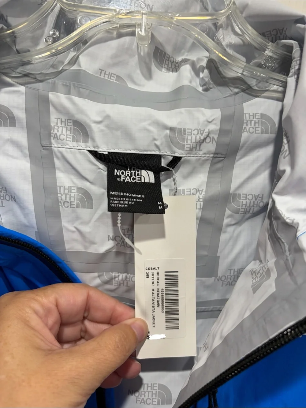 The North Face Men's Medium Alta Vista Jacket Blue NWT Waterproof Hiking Shell